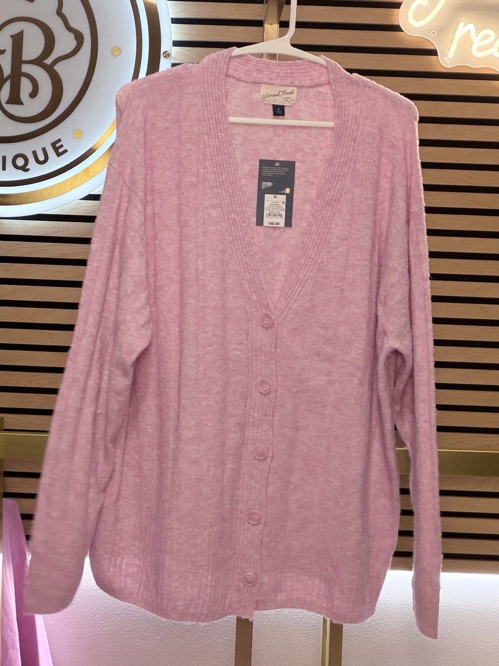 Universal Thread Pink Button-Front Women's Cardigan